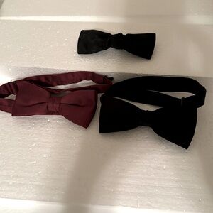 Bow ties. 2 black one maroon